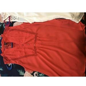 redish pinkish button blouse